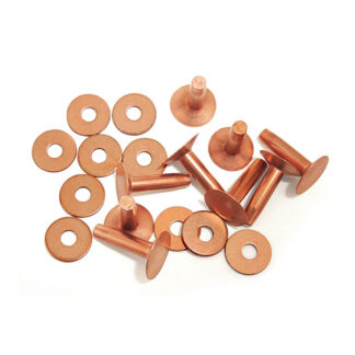 10 Gauge (3.5 mm)  Copper Rivets and Burrs